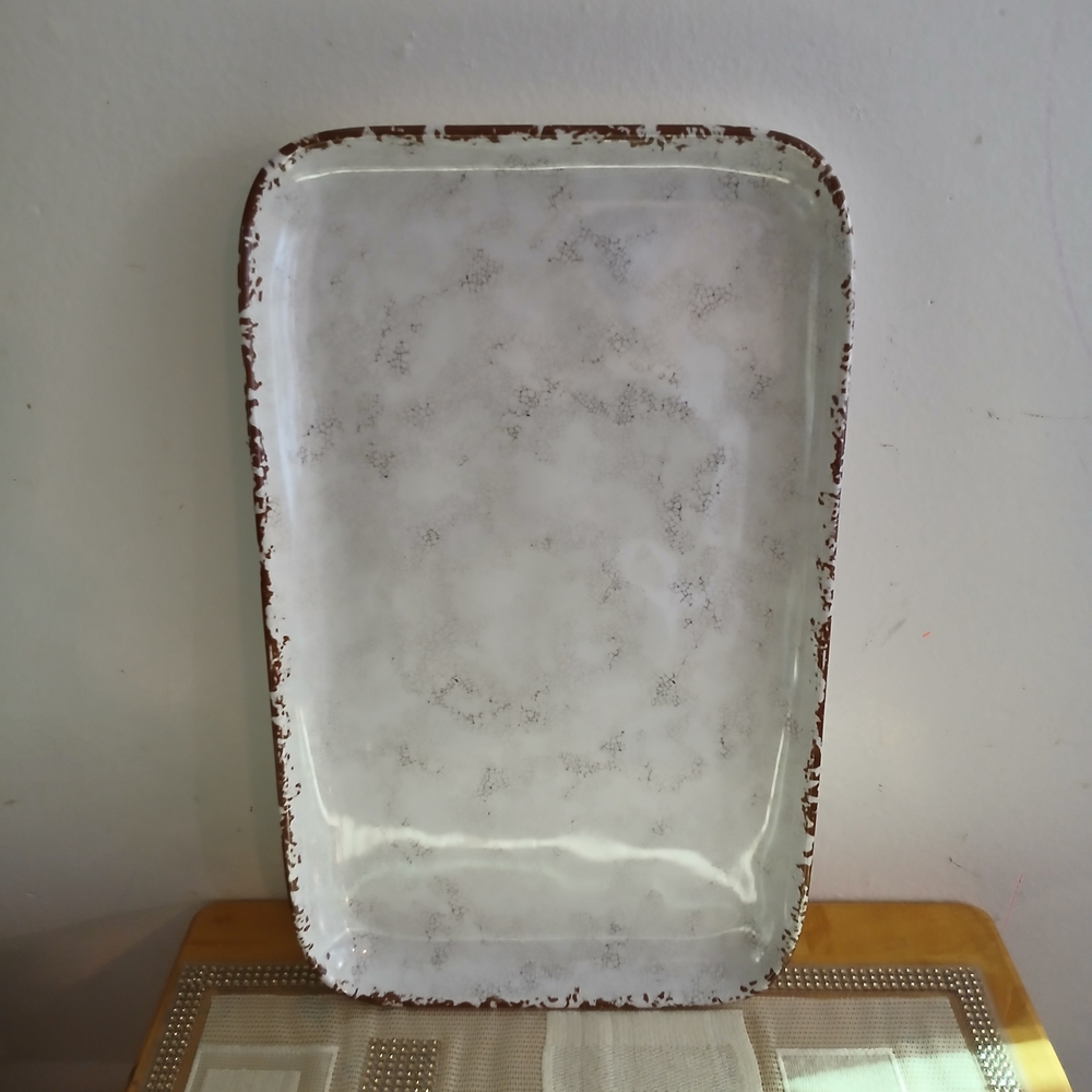 GET CS-1814-FM French Mill 18" x 11" Rectangular Melamine Tray